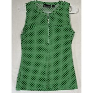 7th Avenue Design Studio New York & Co.‎ Size XS Sleeveless Green Polka Dot